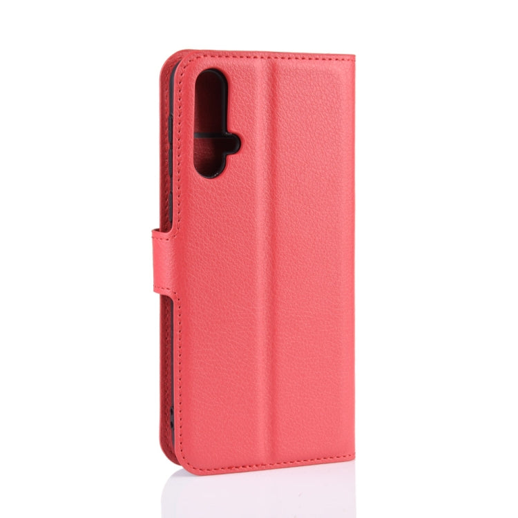 Litchi Texture Horizontal Flip Leather Case for Huawei Nova 5, with Wallet & Holder & Card Slots