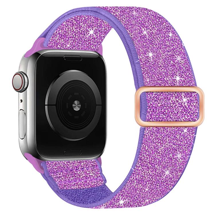 For Apple Watch 42mm / 41mm / 40mm / 38mm Glitter Elastic Nylon Watch Band