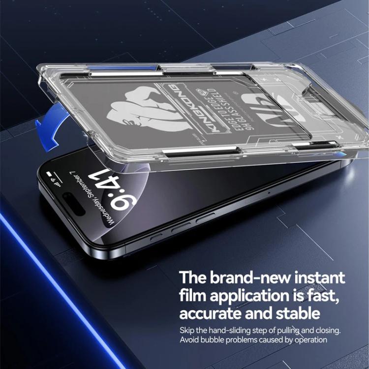 For iPhone 17 Pro Max 3pcs Easy Install Box Dust-Free 3D Curved Edge Privacy Electroplated Explosion-Proof Tempered Glass Film
