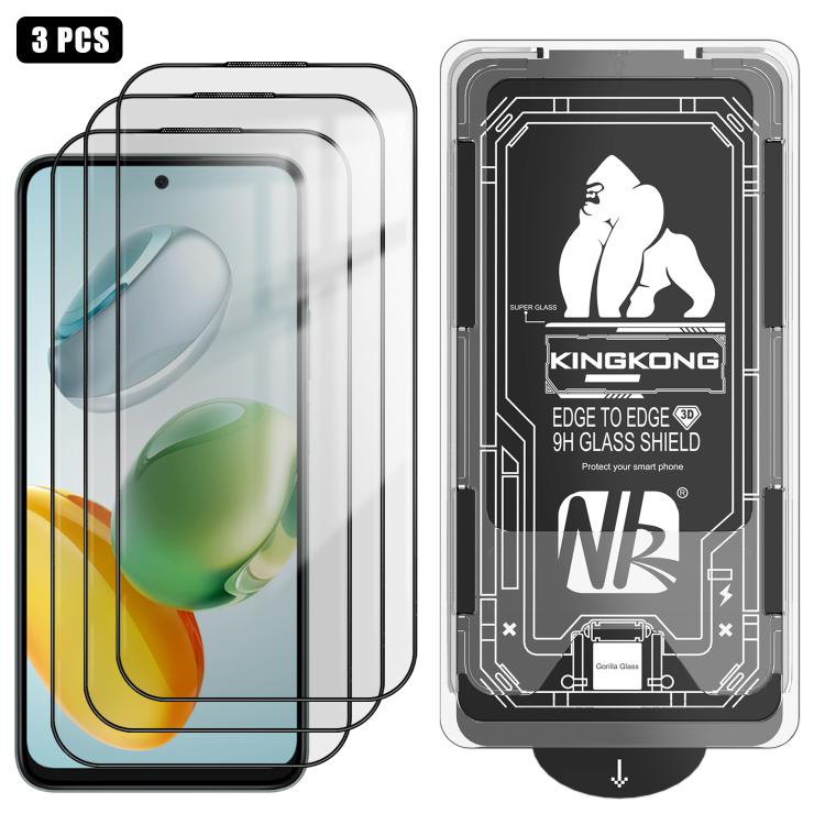 For Honor Play 60 Plus 3pcs Easy Install Box Dust-Free 3D Curved Edge HD Electroplated Explosion-Proof Tempered Glass Film