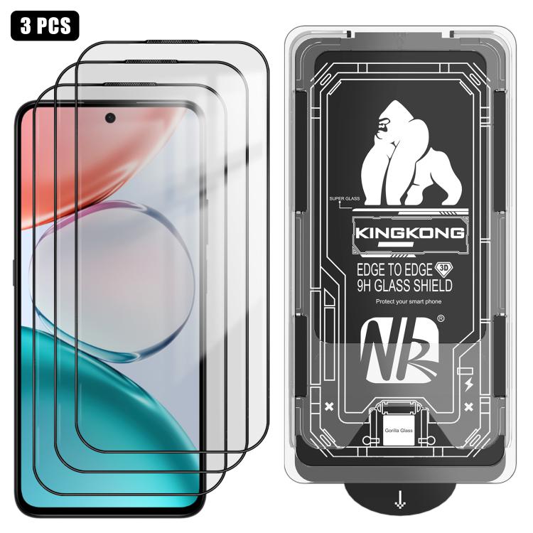 For Honor Play 70 Plus 3pcs Easy Install Box Dust-Free 3D Curved Edge HD Electroplated Explosion-Proof Tempered Glass Film