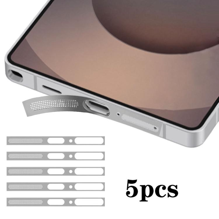 For Samsung Galaxy S25 Ultra 5G 5pcs High-Density Metallic Integrated Speaker Dust Cover