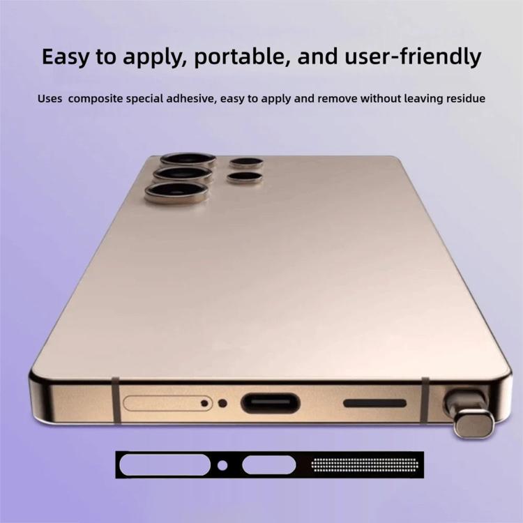 For Samsung Galaxy S26 Ultra 5G 5pcs High-Density Metallic Integrated Speaker Dust Cover