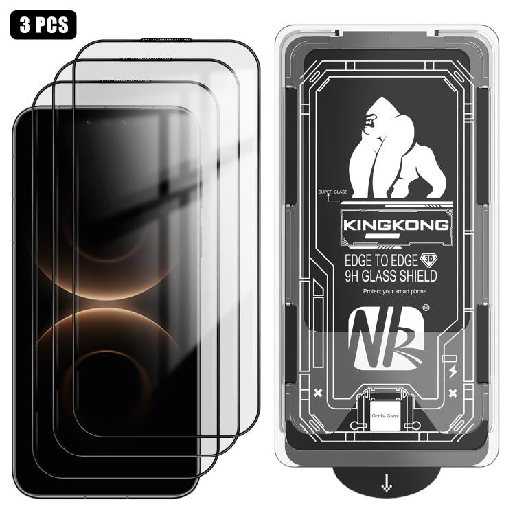 For Huawei Mate 80 Pro 3pcs Easy Install Box Dust-Free 3D Curved Edge HD Electroplated Explosion-Proof Tempered Glass Film