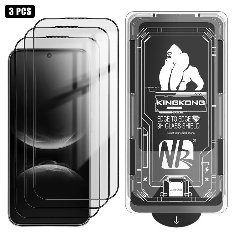 For Huawei nova 14 3pcs Easy Install Box Dust-Free 3D Curved Edge HD Electroplated Explosion-Proof Tempered Glass Film
