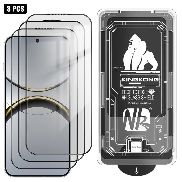 For OPPO Find X8 3pcs Easy Install Box Dust-Free 3D Curved Edge HD Electroplated Explosion-Proof Tempered Glass Film