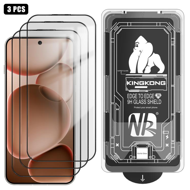 For OPPO Find X8s 3pcs Easy Install Box Dust-Free 3D Curved Edge HD Electroplated Explosion-Proof Tempered Glass Film