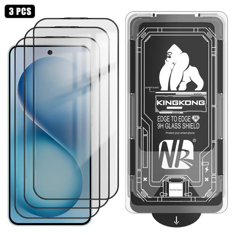 For vivo  S30 3pcs Easy Install Box Dust-Free 3D Curved Edge HD Electroplated Explosion-Proof Tempered Glass Film