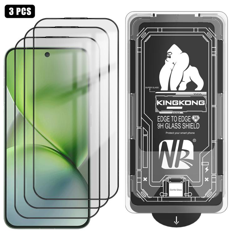 For vivo X200 Pro mini 3pcs Easy Install Box Dust-Free 3D Curved Edge HD Electroplated Explosion-Proof Tempered Glass Film