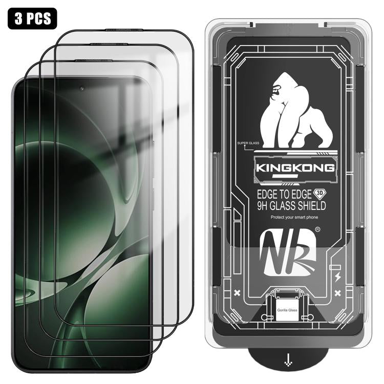 For Redmi K80 Ultra 3pcs Easy Install Box Dust-Free 3D Curved Edge HD Electroplated Explosion-Proof Tempered Glass Film
