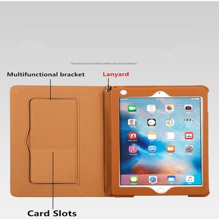 Business Style Horizontal Flip Leather Case for iPad 9.7 (2018) / (2017) / Air 1 / Air 2 / iPad Pro 9.7 inch, Can Be Disassembled and Separated for Use, with Wallet & Card Slot & Holder & Lanyard