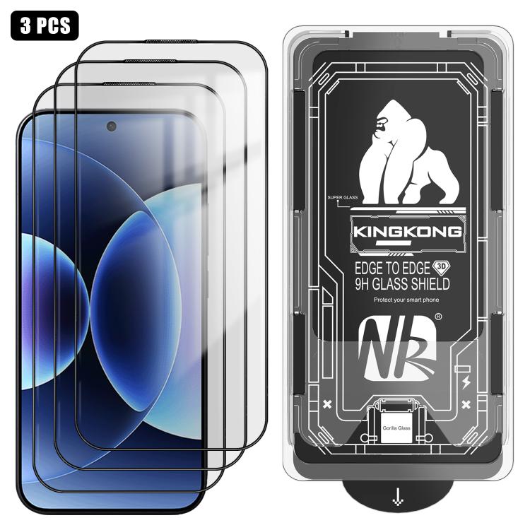 For Xiaomi 17 Pro Max 3pcs Easy Install Box Dust-Free 3D Curved Edge HD Electroplated Explosion-Proof Tempered Glass Film