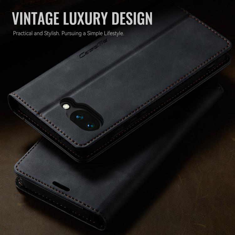 For Google Pixel 10a CaseMe 033 Calf Leather Lining Microfibre RFID Blocking Phone Case