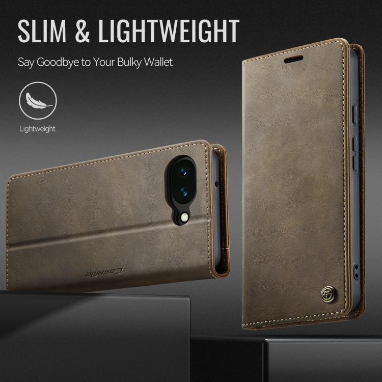 For Google Pixel 10a CaseMe 033 Calf Leather Lining Microfibre RFID Blocking Phone Case