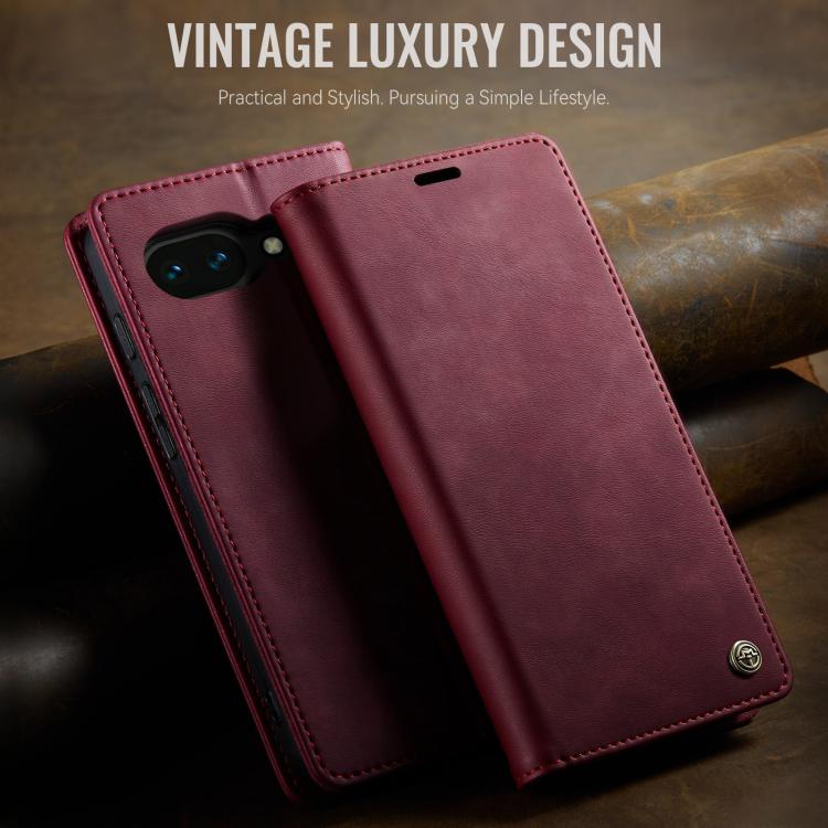For Google Pixel 10a CaseMe 033 Calf Leather Lining Microfibre RFID Blocking Phone Case