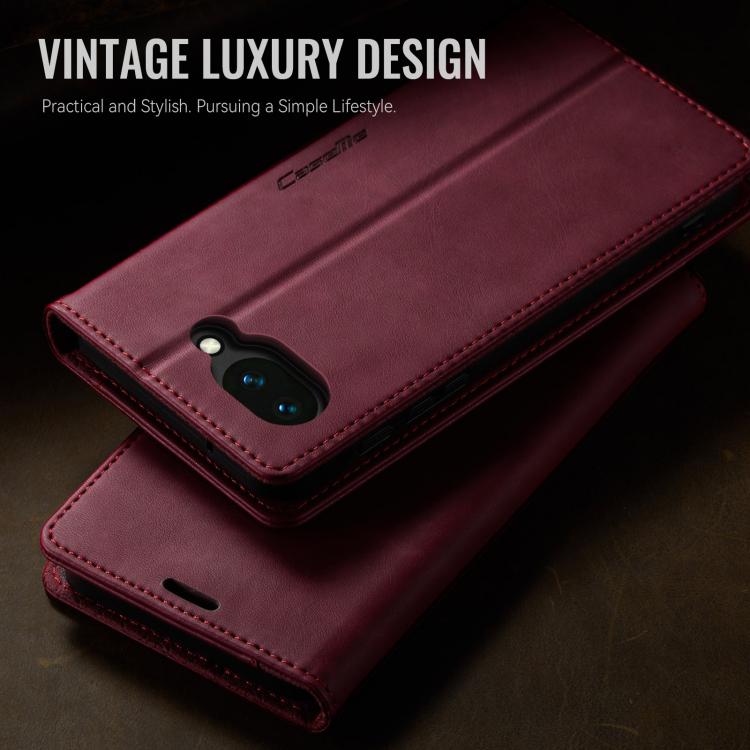 For Google Pixel 10a CaseMe 033 Calf Leather Lining Microfibre RFID Blocking Phone Case