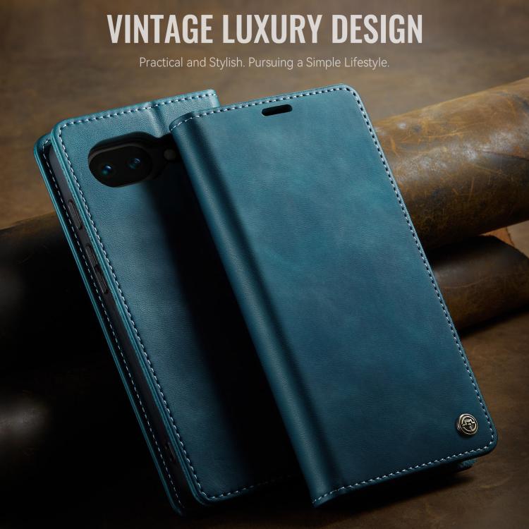 For Google Pixel 10a CaseMe 033 Calf Leather Lining Microfibre RFID Blocking Phone Case