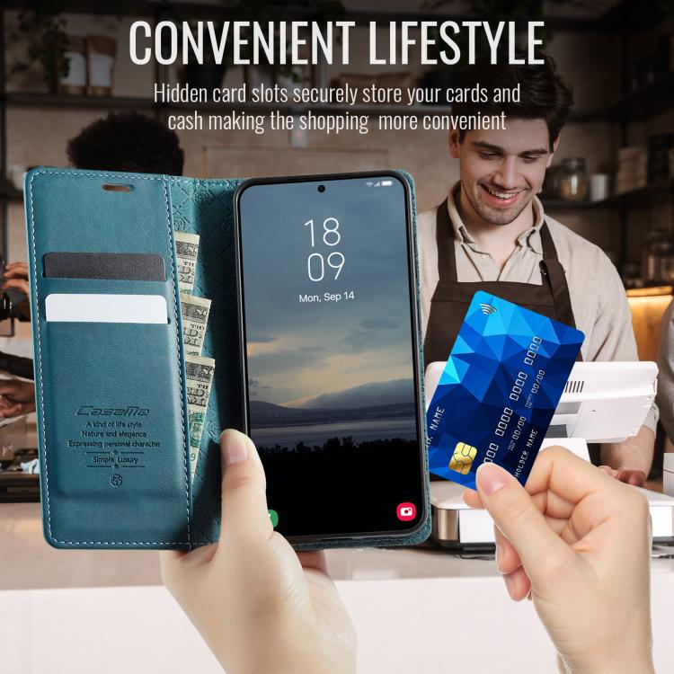 For Google Pixel 10a CaseMe 033 Calf Leather Lining Microfibre RFID Blocking Phone Case