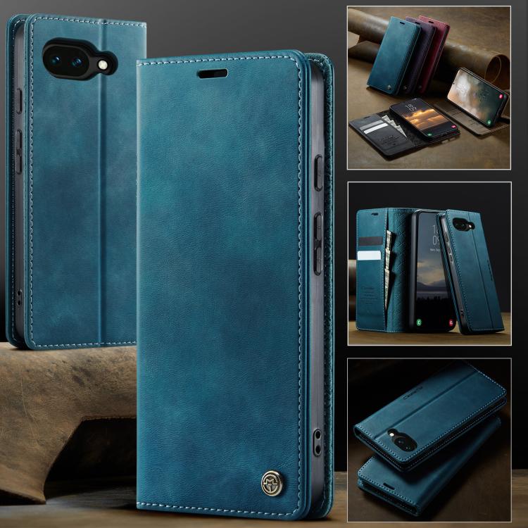 For Google Pixel 10a CaseMe 033 Calf Leather Lining Microfibre RFID Blocking Phone Case