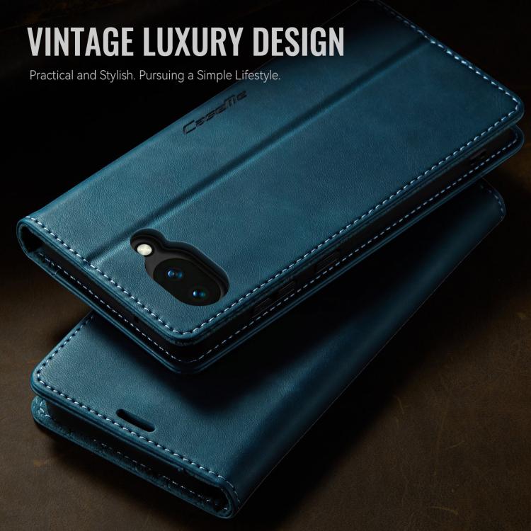 For Google Pixel 10a CaseMe 033 Calf Leather Lining Microfibre RFID Blocking Phone Case