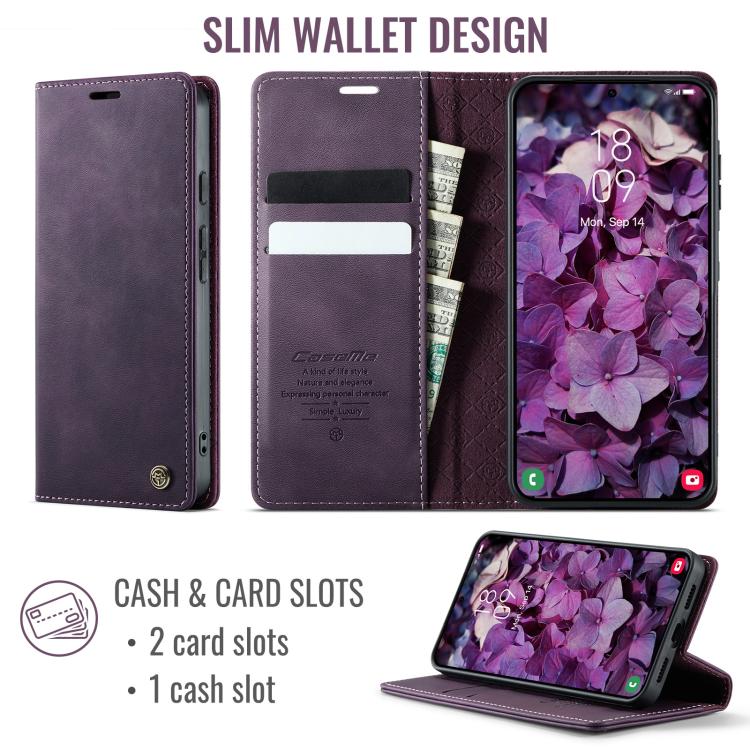 For Google Pixel 10a CaseMe 033 Calf Leather Lining Microfibre RFID Blocking Phone Case