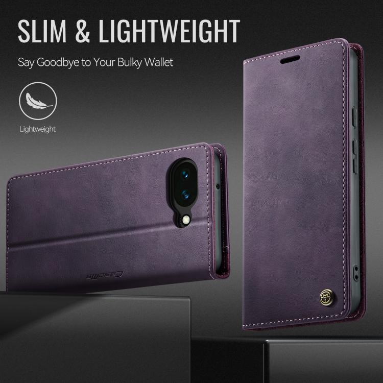 For Google Pixel 10a CaseMe 033 Calf Leather Lining Microfibre RFID Blocking Phone Case