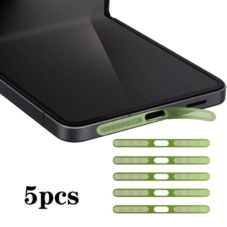For Samsung Galaxy Z Flip7 5G 5pcs High-Density Metallic Integrated Speaker Dust Cover