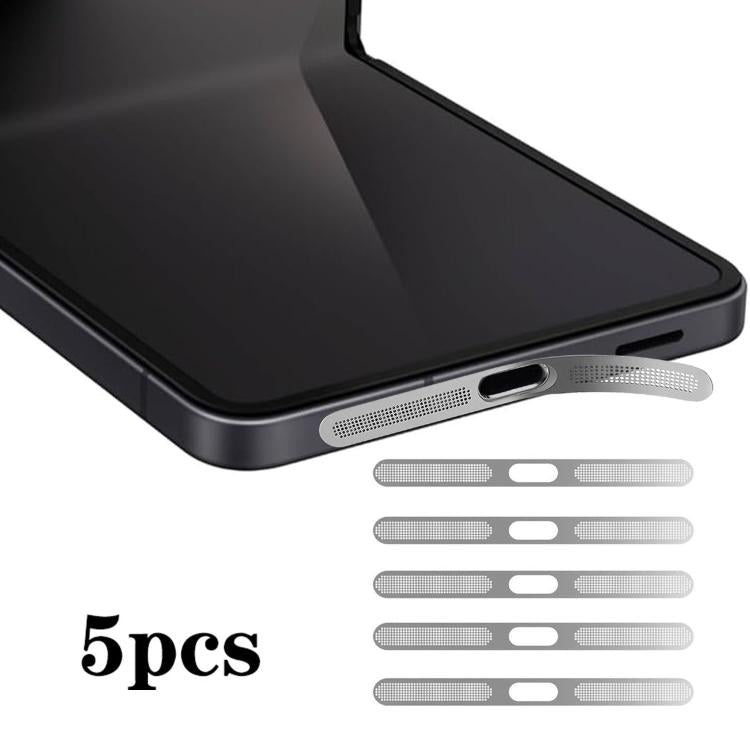 For Samsung Galaxy Z Flip7 5G 5pcs High-Density Metallic Integrated Speaker Dust Cover