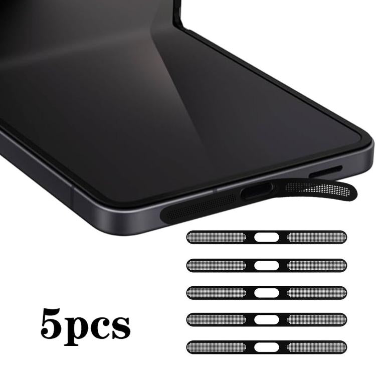 For Samsung Galaxy Z Flip6 5G 5pcs High-Density Metallic Integrated Speaker Dust Cover