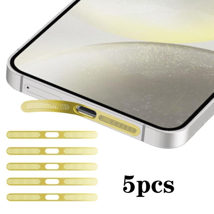 For Samsung Galaxy S24 5G 5pcs High-Density Metallic Integrated Speaker Dust Cover