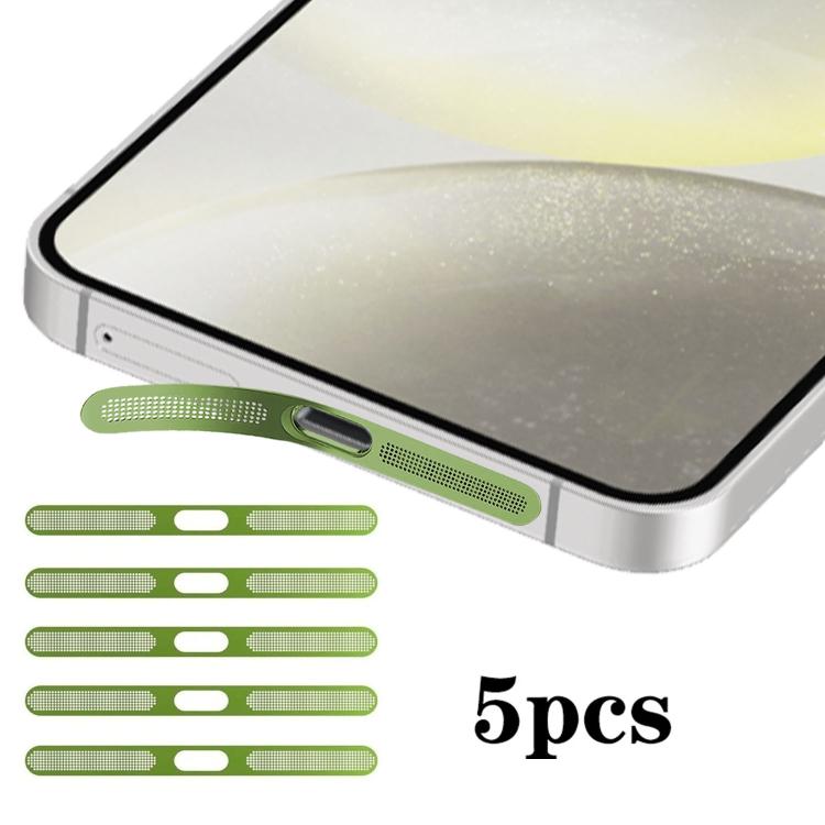 For Samsung Galaxy S24 5G 5pcs High-Density Metallic Integrated Speaker Dust Cover