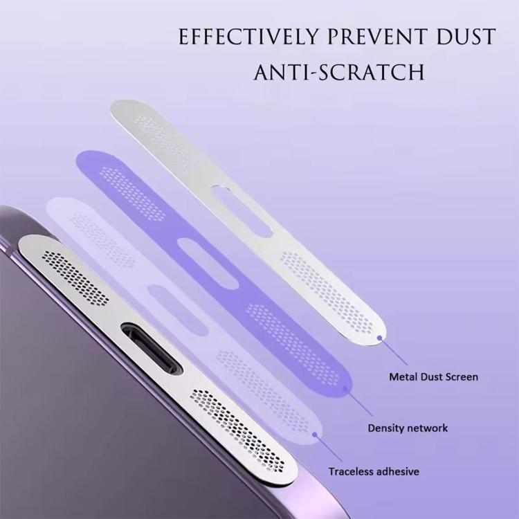 For Samsung Galaxy S24 5G 5pcs High-Density Metallic Integrated Speaker Dust Cover