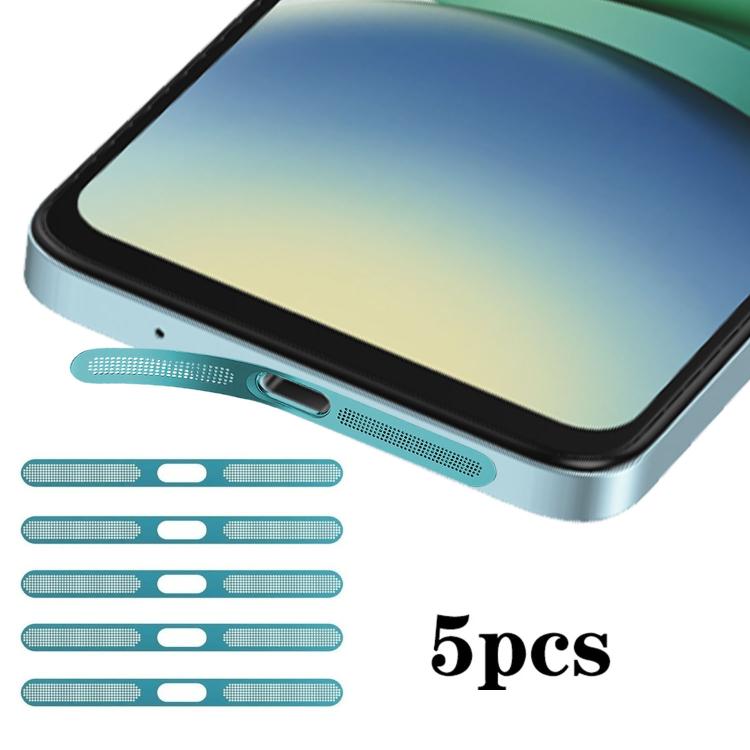 For Redmi 15C 5pcs High-Density Metallic Integrated Speaker Dust Cover