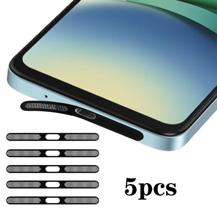 For Redmi 15 5pcs High-Density Metallic Integrated Speaker Dust Cover