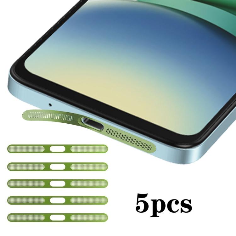 For Redmi 15 5pcs High-Density Metallic Integrated Speaker Dust Cover