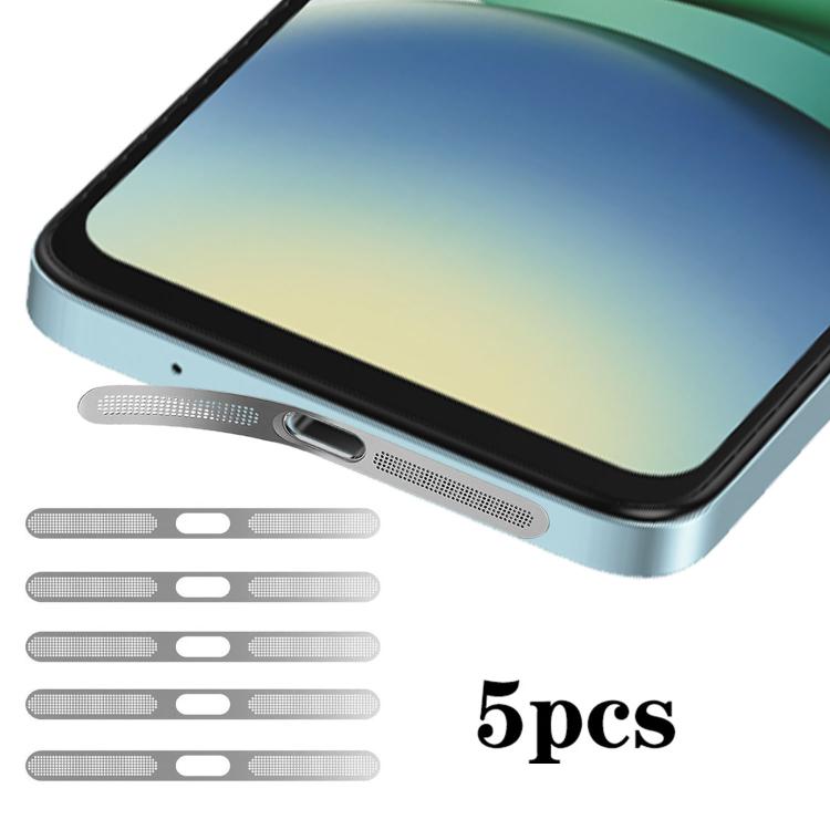 For Redmi A5 5pcs High-Density Metallic Integrated Speaker Dust Cover