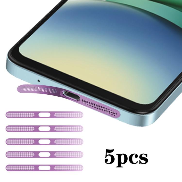 For Redmi A5 5pcs High-Density Metallic Integrated Speaker Dust Cover
