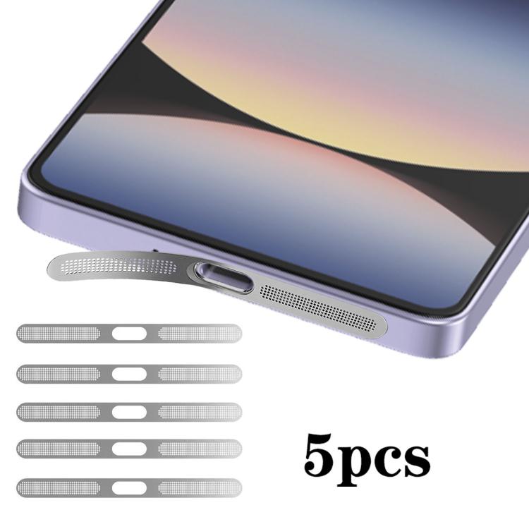 For Redmi Note14 Pro 5pcs High-Density Metallic Integrated Speaker Dust Cover