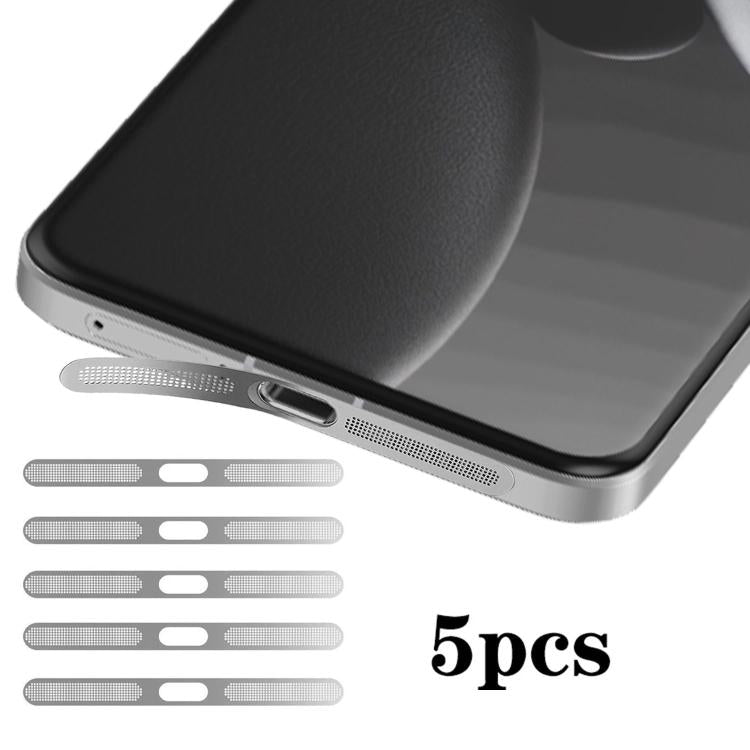 For Xiaomi 15 Ultra 5pcs High-Density Metallic Integrated Speaker Dust Cover