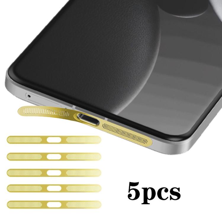 For Xiaomi 15 Ultra 5pcs High-Density Metallic Integrated Speaker Dust Cover