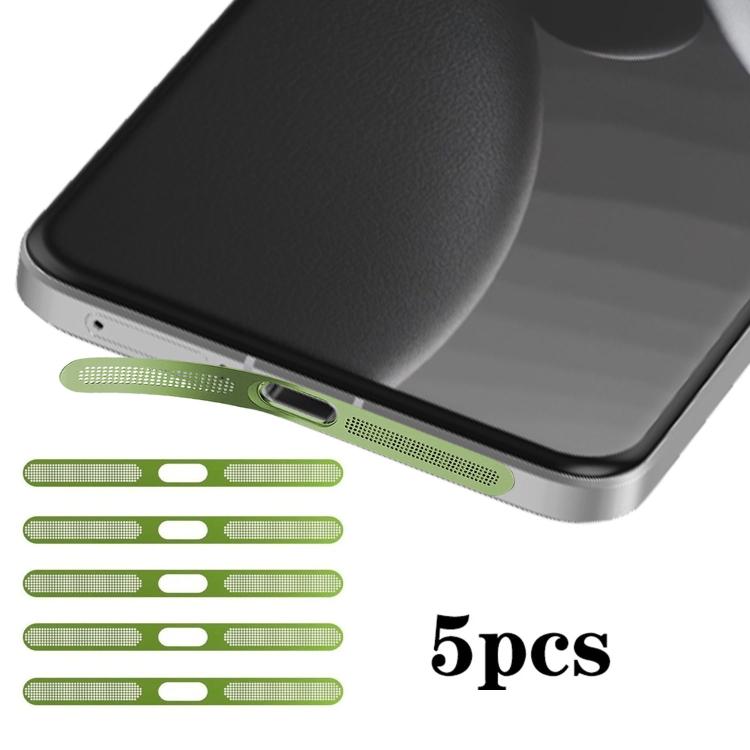 For Xiaomi 15 Ultra 5pcs High-Density Metallic Integrated Speaker Dust Cover