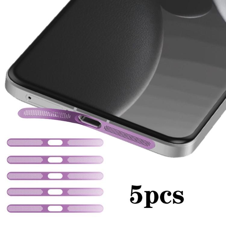 For Xiaomi 15 Ultra 5pcs High-Density Metallic Integrated Speaker Dust Cover