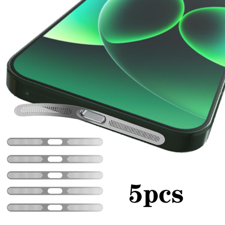 For Xiaomi 17 Pro Max 5pcs High-Density Metallic Integrated Speaker Dust Cover