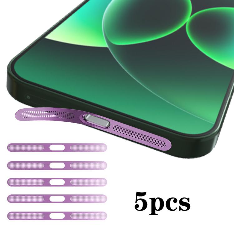 For Xiaomi 17 Pro Max 5pcs High-Density Metallic Integrated Speaker Dust Cover