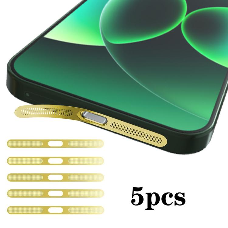 For Xiaomi 17 Pro 5pcs High-Density Metallic Integrated Speaker Dust Cover