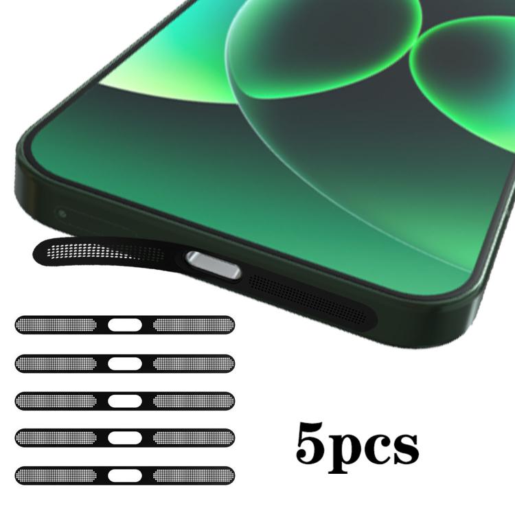 For Xiaomi 17 5pcs High-Density Metallic Integrated Speaker Dust Cover