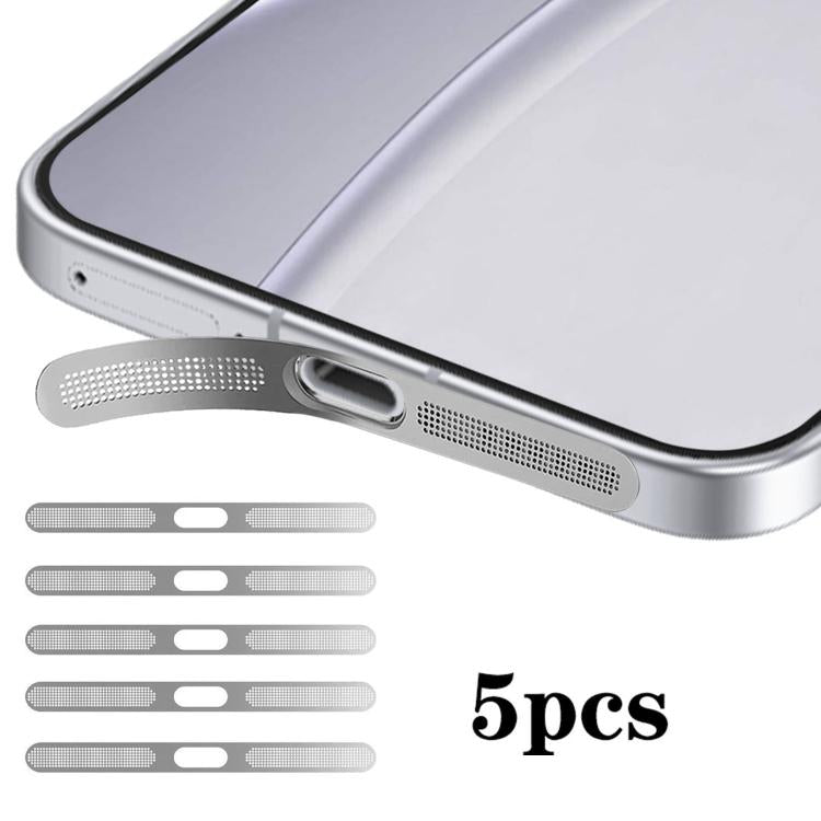 For OPPO Reno15 5pcs High-Density Metallic Integrated Speaker Dust Cover