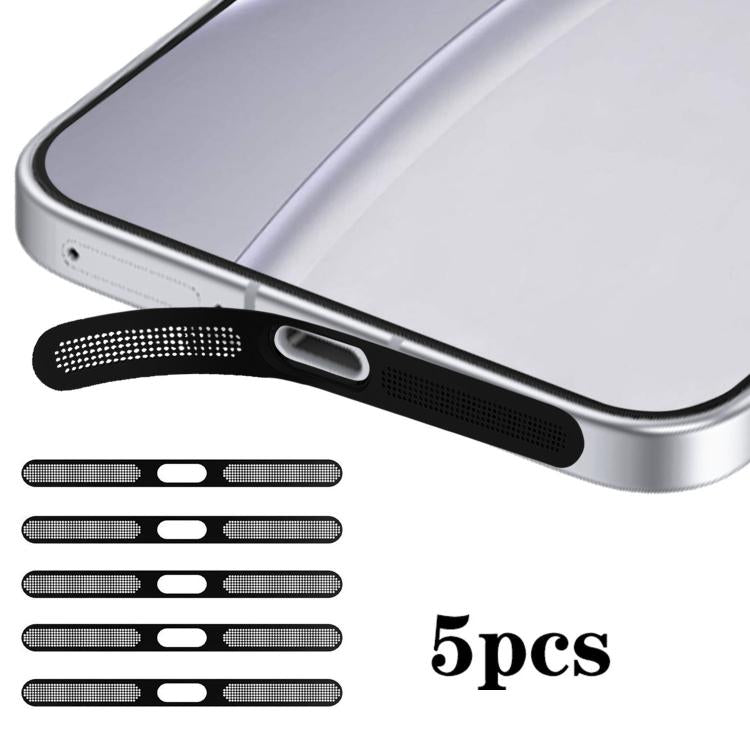 For OPPO Reno15 Pro 5pcs High-Density Metallic Integrated Speaker Dust Cover