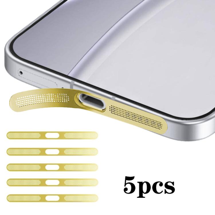For OPPO Reno15 Pro 5pcs High-Density Metallic Integrated Speaker Dust Cover