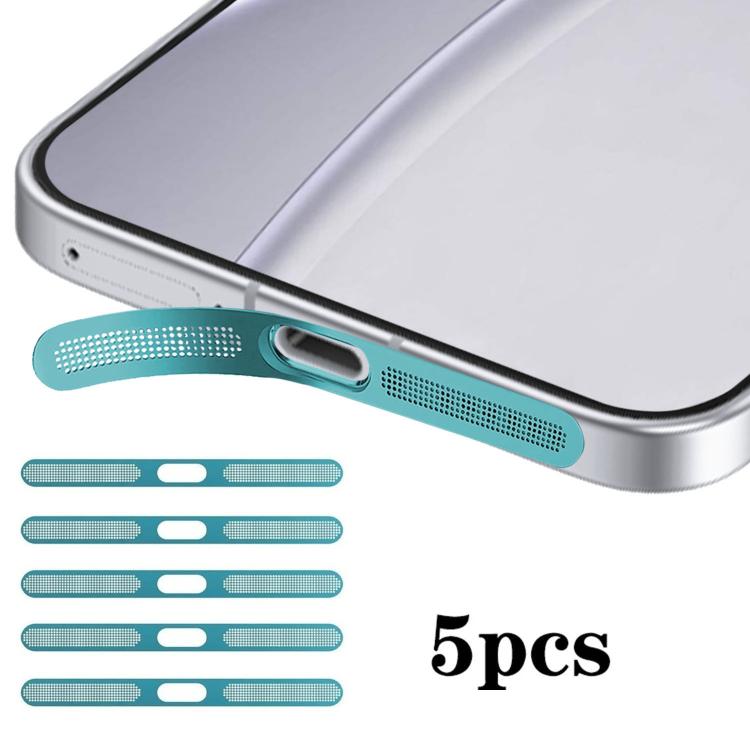 For OPPO Reno15 Pro 5pcs High-Density Metallic Integrated Speaker Dust Cover